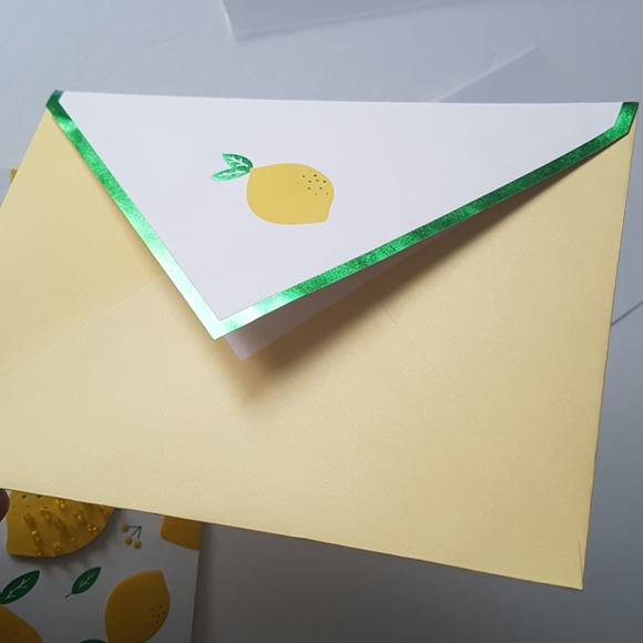 2 pcs C R Gibson Luxury Card Citrus Thank You Card (1 Card with Envelope) - Picture 4 of 10